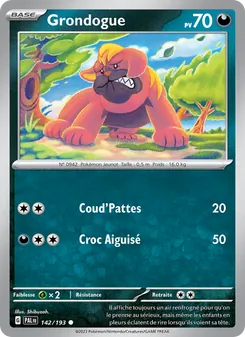 Grondogue, Évolutions à Paldea, n° 142