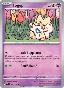 Togepi, Flammes Obsidiennes, n° 083