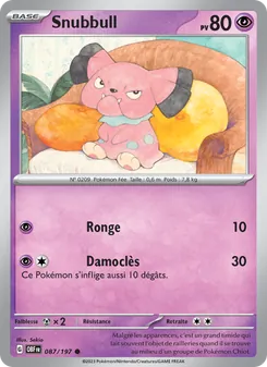 Snubbull, Flammes Obsidiennes, n° 087
