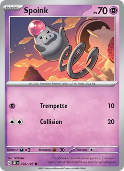Spoink, Flammes Obsidiennes, n° 090