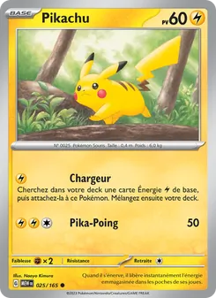 Pikachu, 151, n° 025