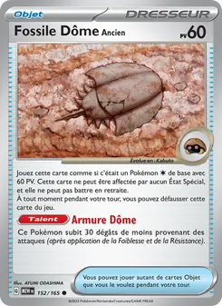 Fossile Dôme Ancien, 151, n° 152