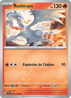 Reshiram, Couronne Stellaire, n° 022