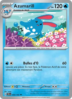 Azumarill, Couronne Stellaire, n° 034