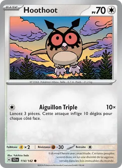 Hoothoot, Couronne Stellaire, n° 114