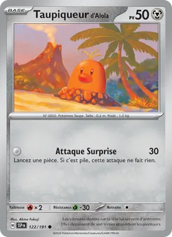 Taupiqueur d'Alola, Étincelles Déferlantes, n° 122