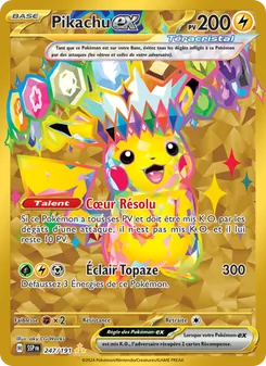 Pikachu-ex, Étincelles Déferlantes, n° 247