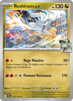 Reshiram de N, Aventures Ensemble, n° 116