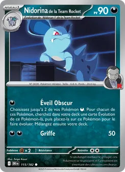 Nidorina de la Team Rocket, Rivalités Destinées, n° 115