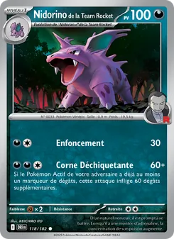 Nidorino de la Team Rocket, Rivalités Destinées, n° 118