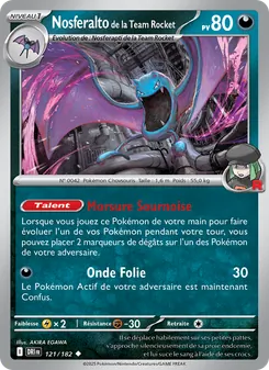 Nosferalto de la Team Rocket, Rivalités Destinées, n° 121