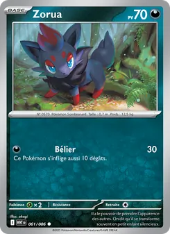 Zorua, Flamme Blanche, n° 061