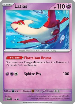 Latias, SVP Black Star Promos, n° 139