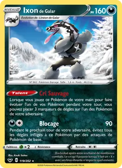 Ixon de Galar, Épée et Bouclier, n° 119