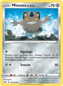 Miaouss de Galar, Épée et Bouclier, n° 127