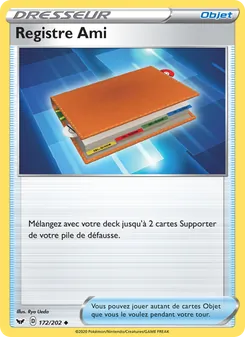 Registre Ami, Épée et Bouclier, n° 172