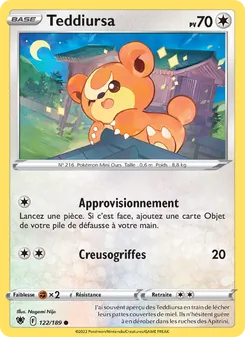 Teddiursa, Astres Radieux, n° 122
