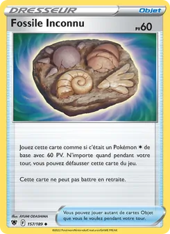Fossile Inconnu, Astres Radieux, n° 157