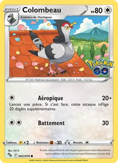 Colombeau, Pokémon GO, n° 062