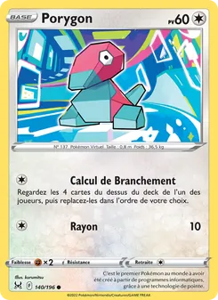 Porygon, Origine Perdue, n° 140