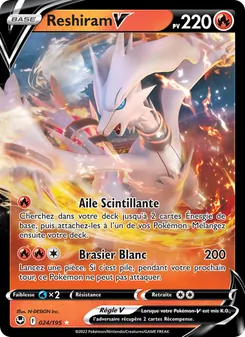 Reshiram V, Tempête Argentée, n° 024