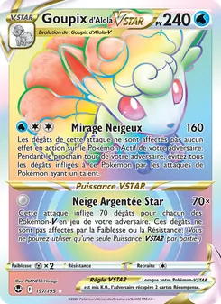 Goupix d'Alola VSTAR, Tempête Argentée, n° 197