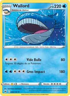 Wailord, Zénith Suprême, n° 032