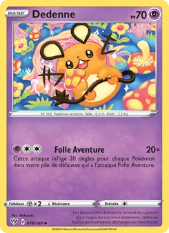Dedenne, Ténèbres Embrasées, n° 78