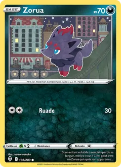 Zorua, Évolution Céleste, n° 102