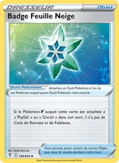 Badge Feuille Neige, Évolution Céleste, n° 159