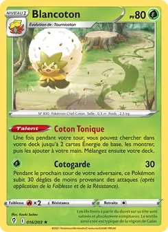 Blancoton, Évolution Céleste, n° 16