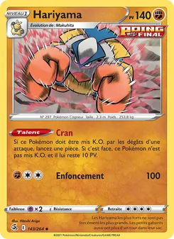 Hariyama, Poing de Fusion, n° 143