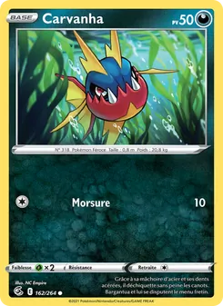 Carvanha, Poing de Fusion, n° 162