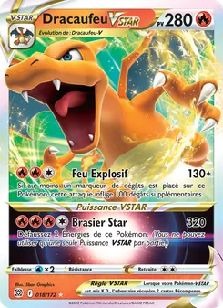 Dracaufeu VSTAR, Stars Étincelantes, n° 018