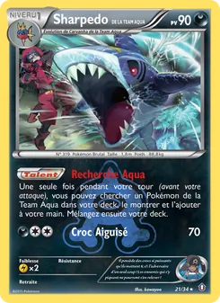 Sharpedo de la Team Aqua, Double Danger, n° 21