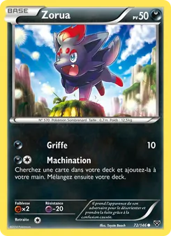 Zorua, XY, n° 72