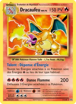 Dracaufeu, Évolutions, n° 11