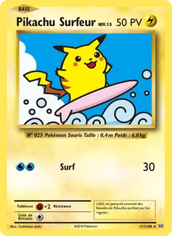 Pikachu Surfeur, Évolutions, n° 111