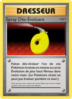Spray Dés-Évoluant, Évolutions, n° 76