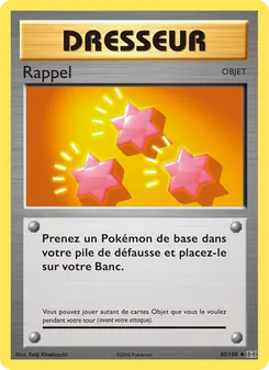 Rappel, Évolutions, n° 85