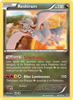 Reshiram, Ciel Rugissant, n° 63